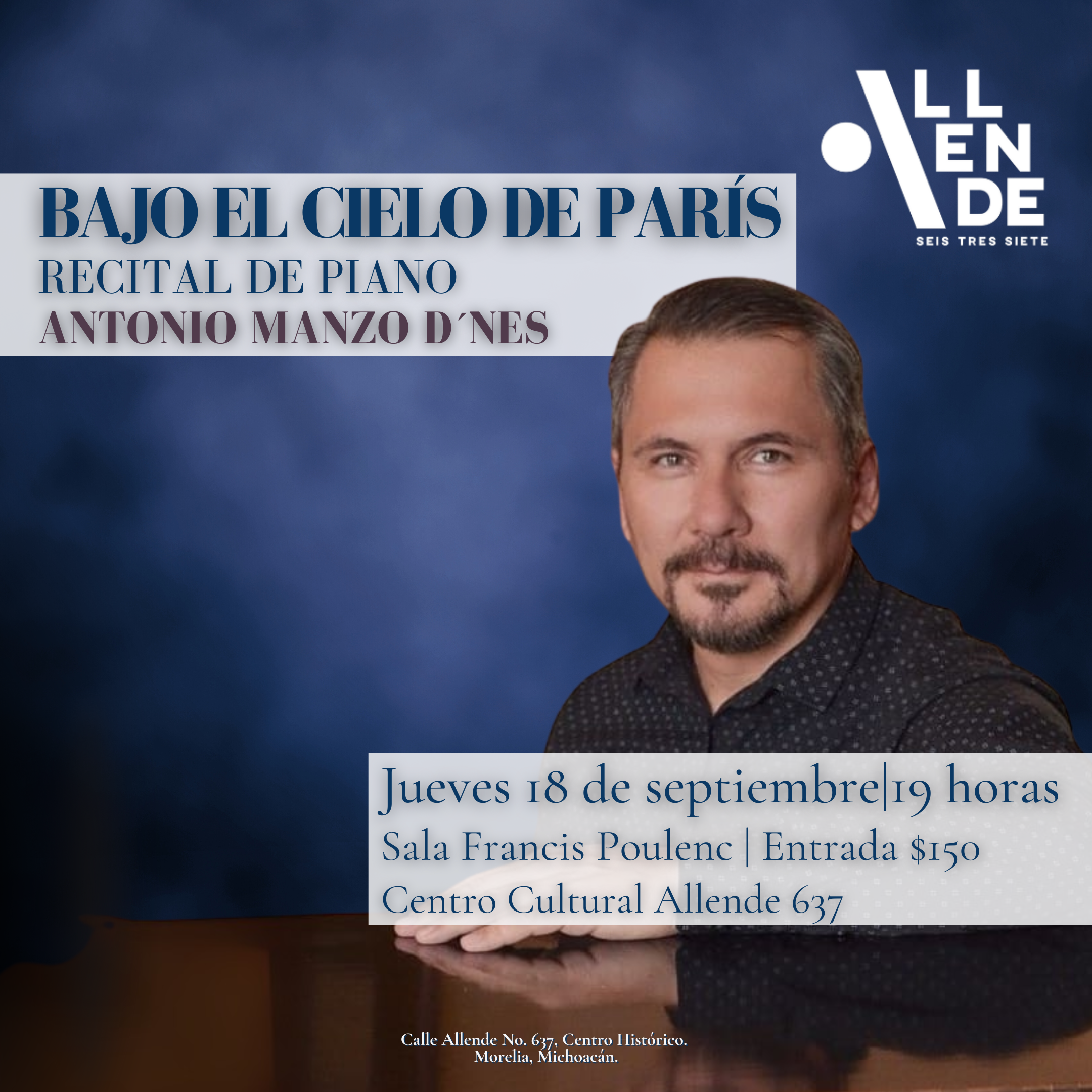 Bajo el cielo de París / Antonio Manzo, piano